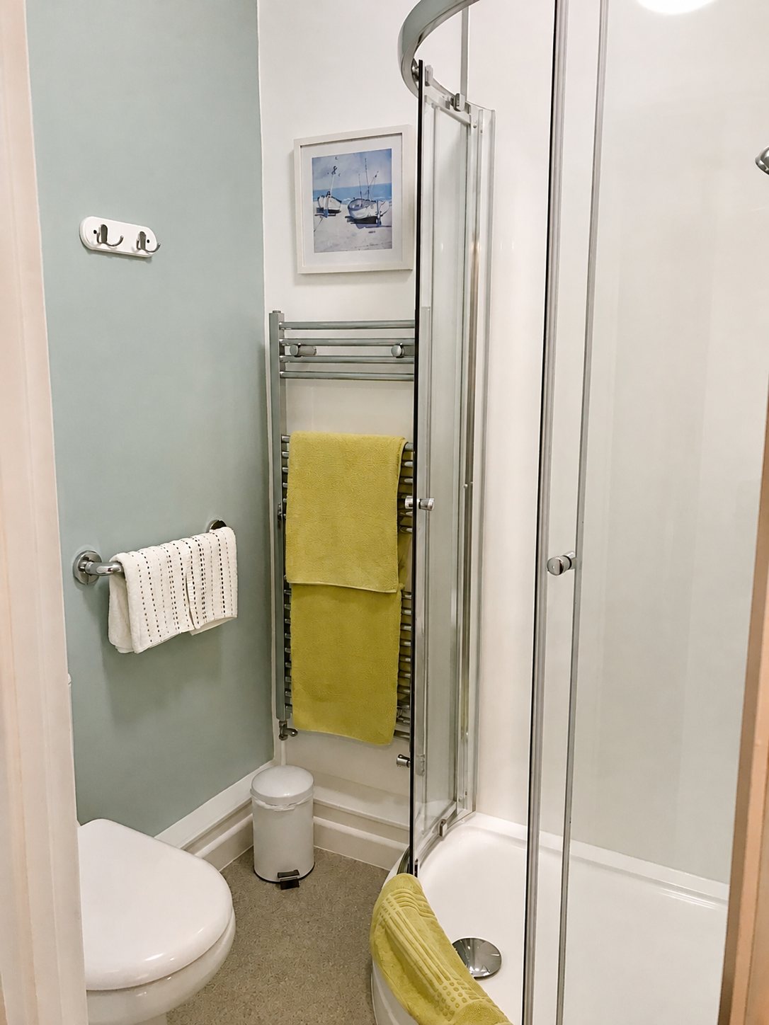 En-suite walk-in shower at Lilac Villa